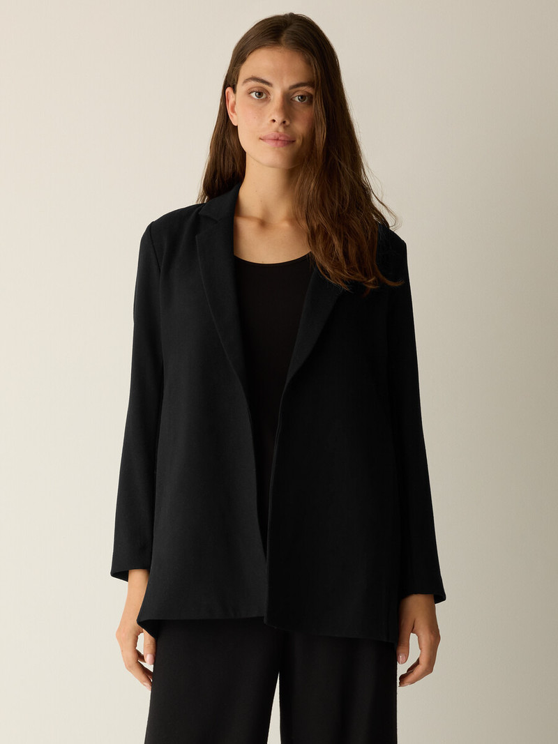 EILEEN FISHER Stretch Wool Crepe Long Blazer outlook