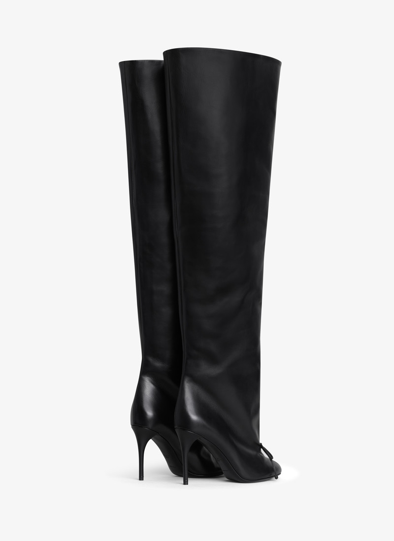 Alaïa DECOLLETE OVER-THE-KNEE BOOTS IN CALFSKIN outlook