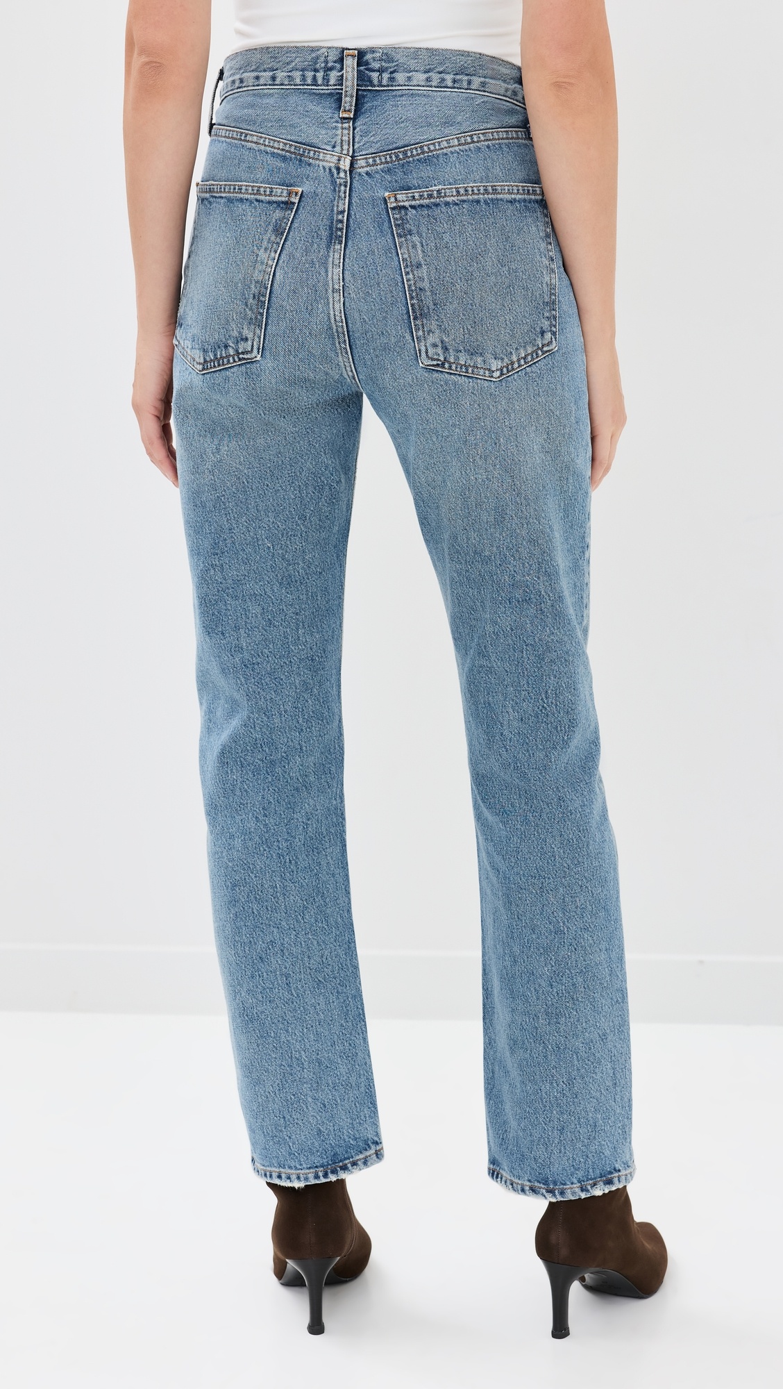 90's Pinch Waist High Rise Straight Jeans - 2