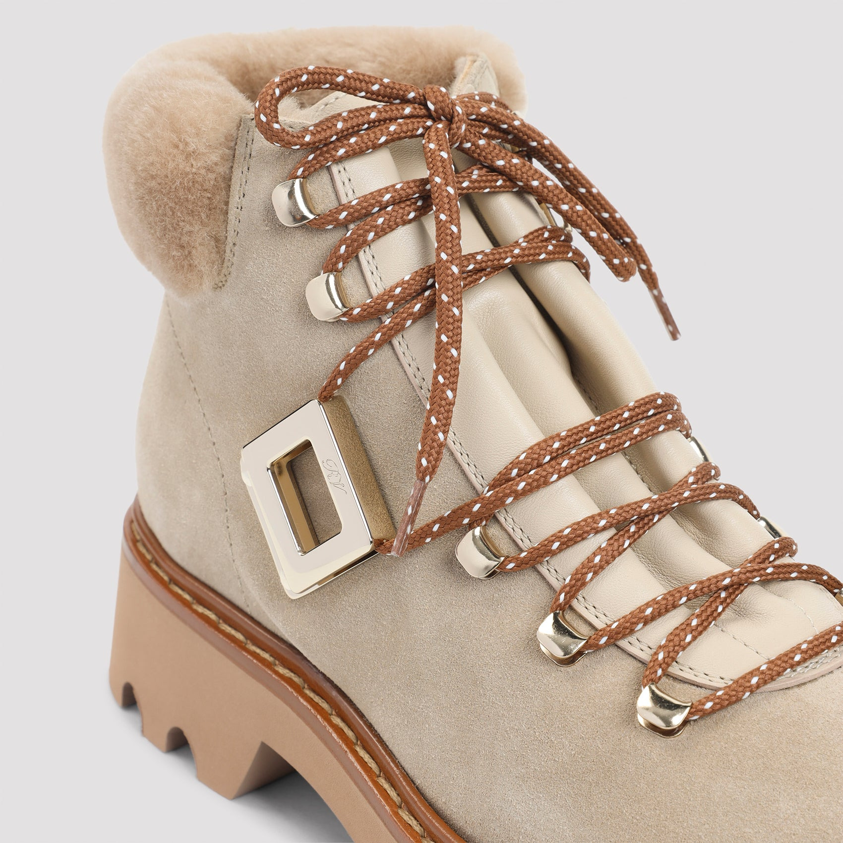 Roger Vivier Viv Rangers Track Fur Boots Women - 4