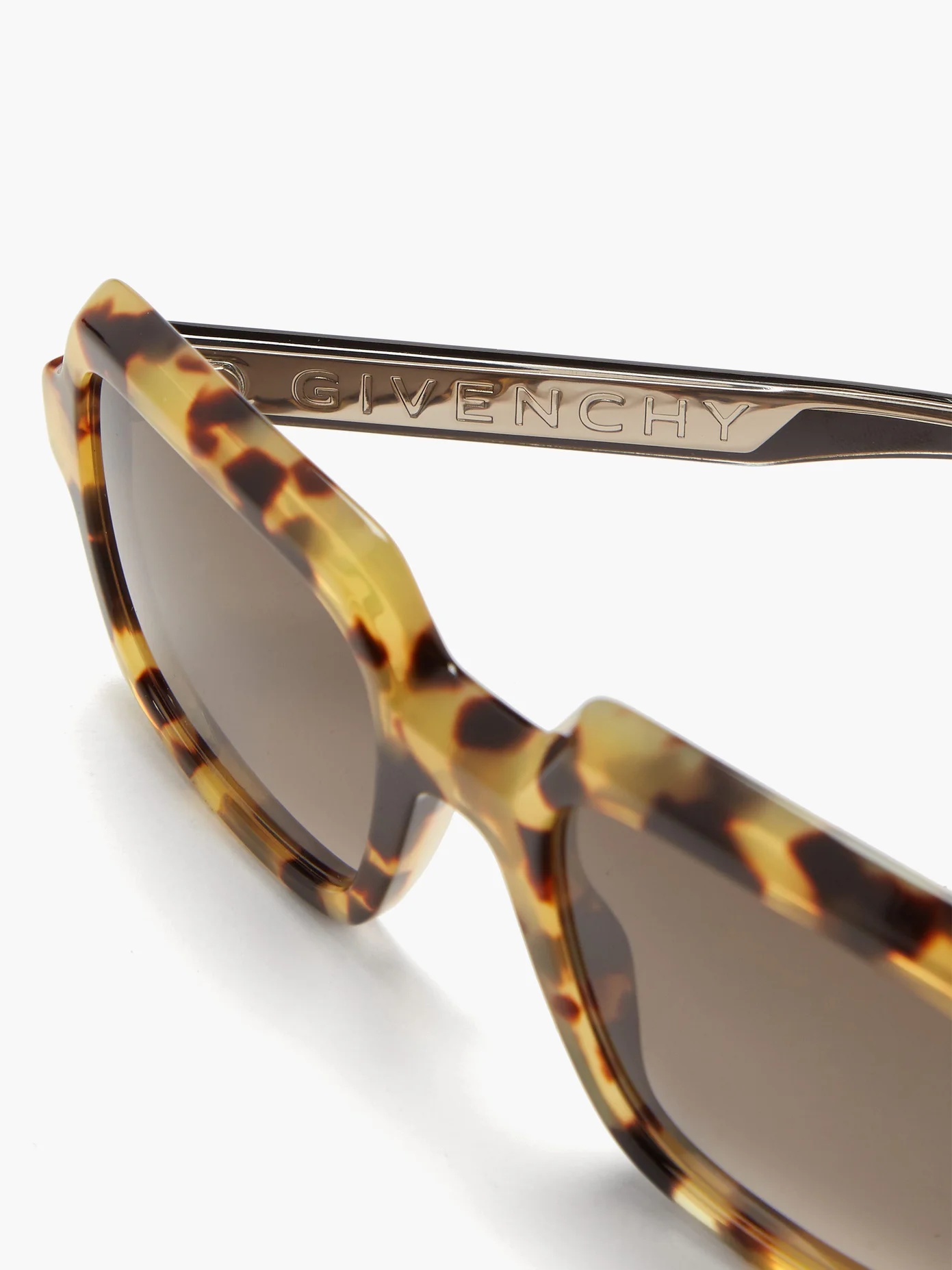 Oversized squared tortoiseshell-acetate sunglasses - 4