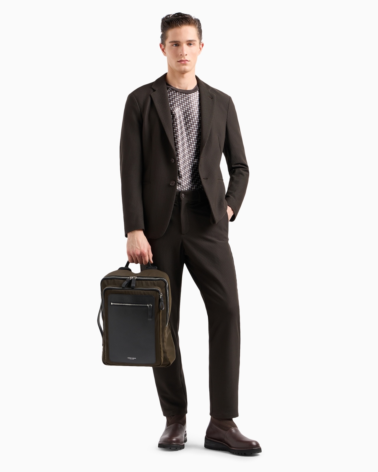 ASV NYLON AND PEBBLED-LEATHER BACKPACK - 6