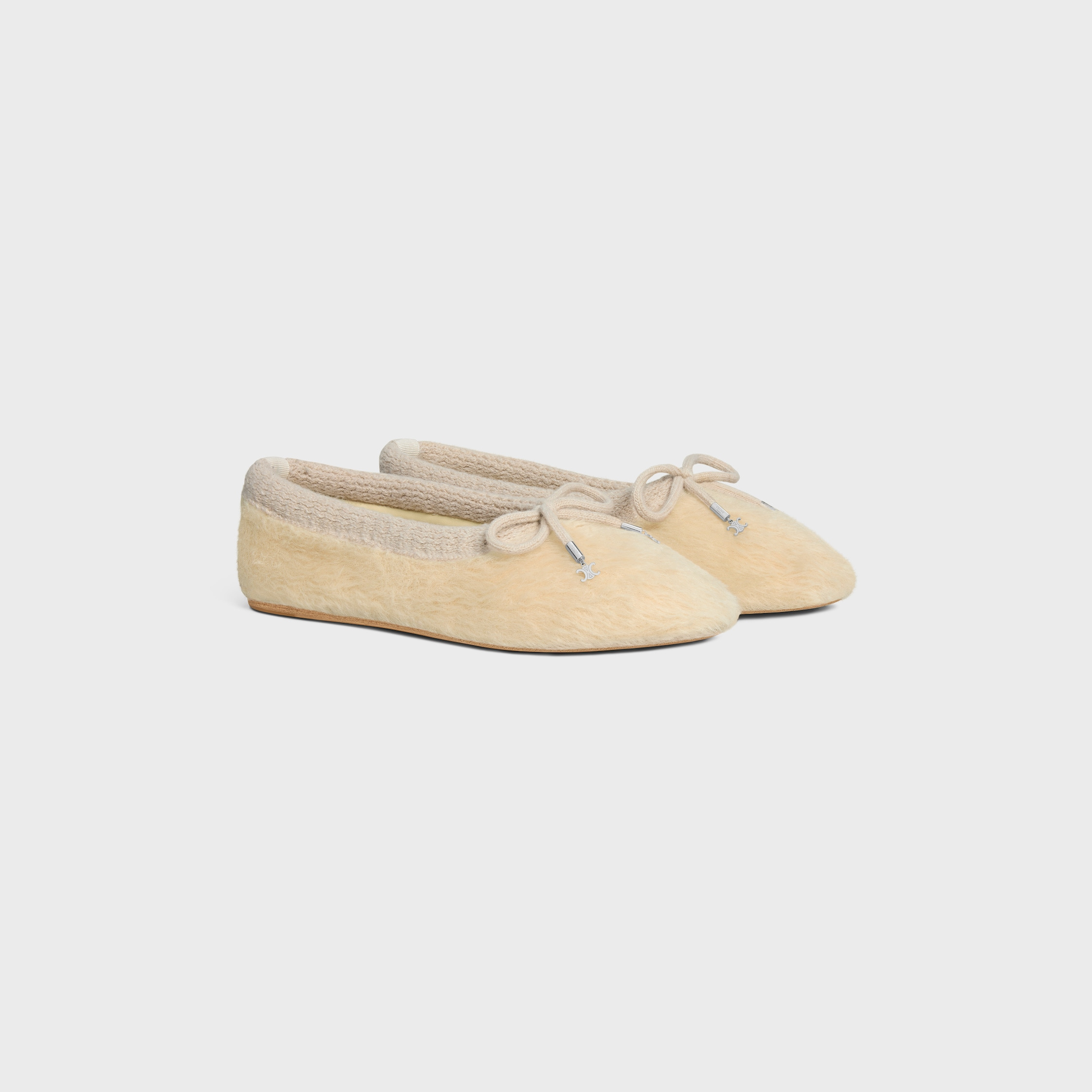 CELINE ABBY BALLERINA IN Alpaca Wool Fabric - 2