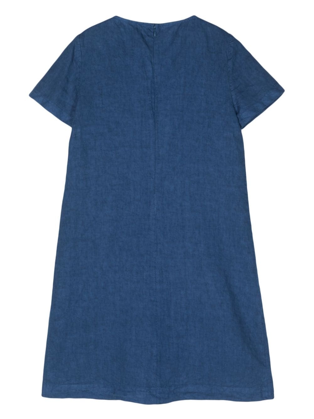 crew-neck linen dress - 2