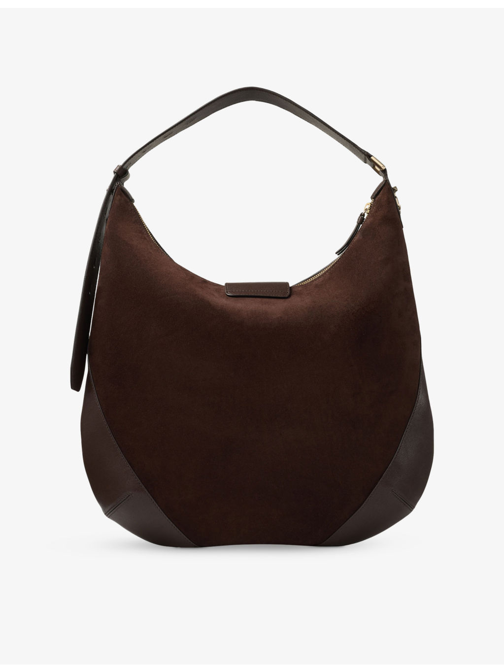 Bar Hobo Medium Suede and Leather Shoulder Bag - 4