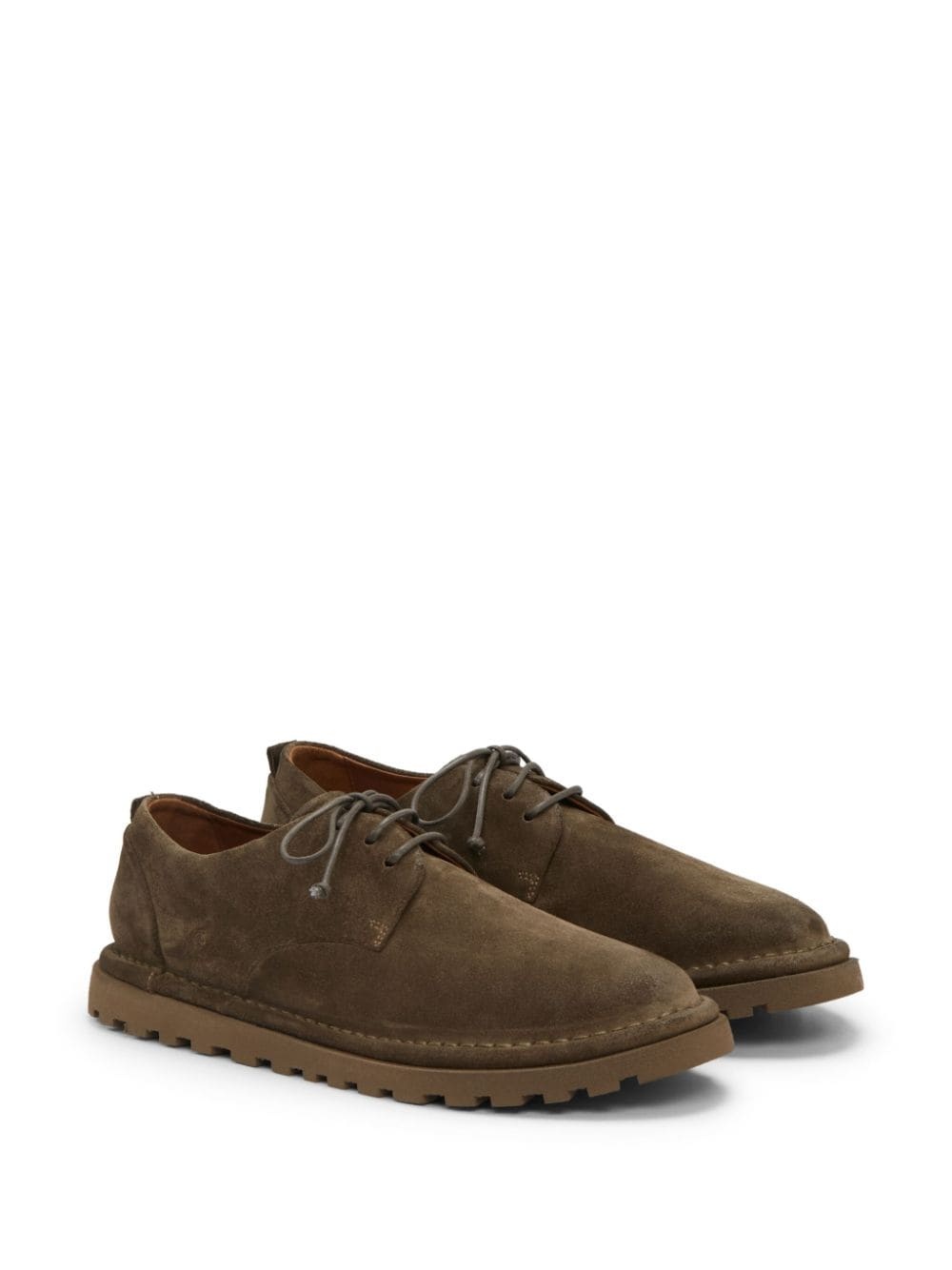 lace-up suede derby shoes - 2