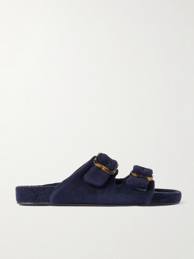 Daphnee cotton-terry slides Navy 1