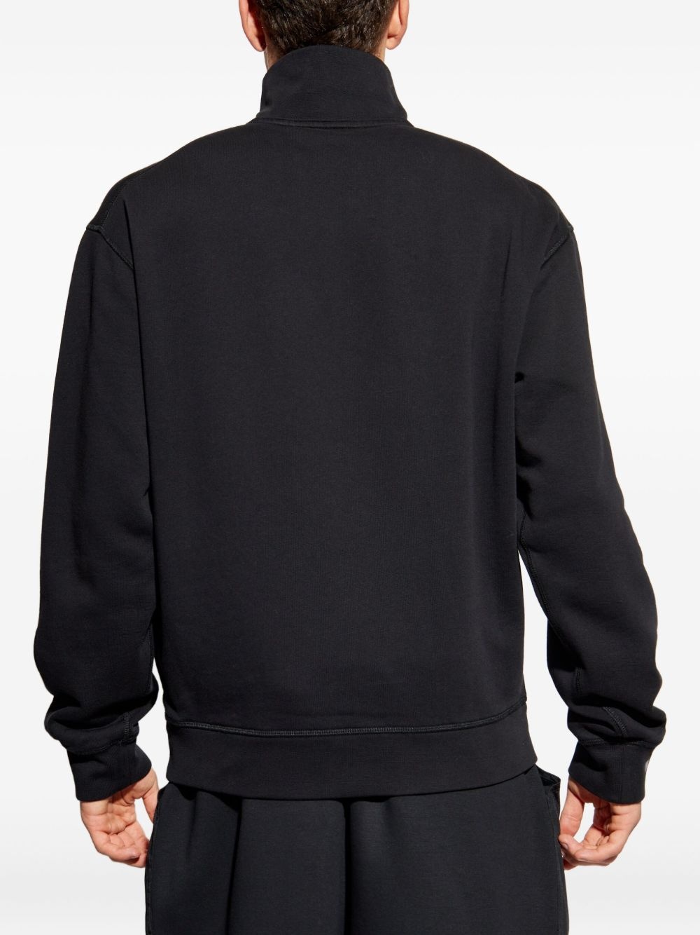 logo-embroidered zip-up sweatshirt - 4