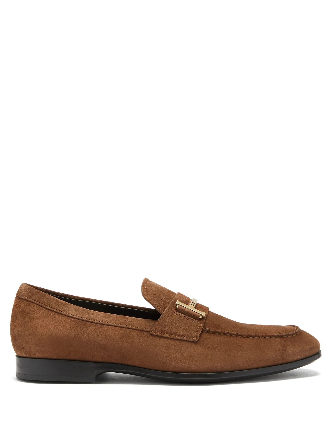 T-logo suede penny loafers - 1