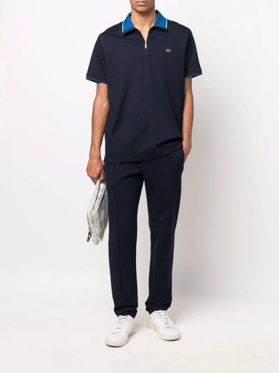 Paul & Shark logo-patch short-sleeved polo shirt outlook