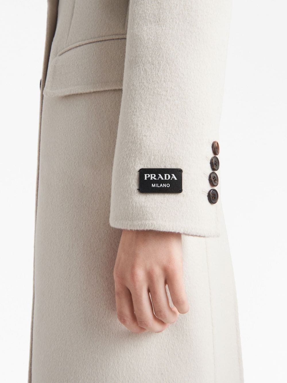 wool single-breasted coat - 5