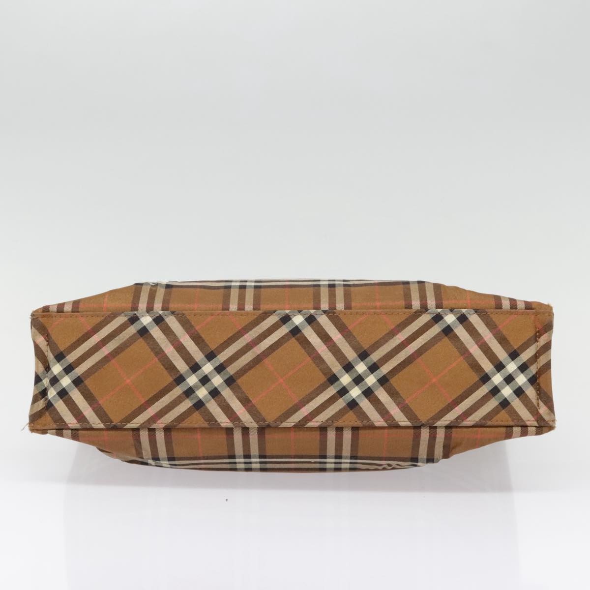 Burberry Nova Check Blue Label Tote Bag Nylon Brown - 8