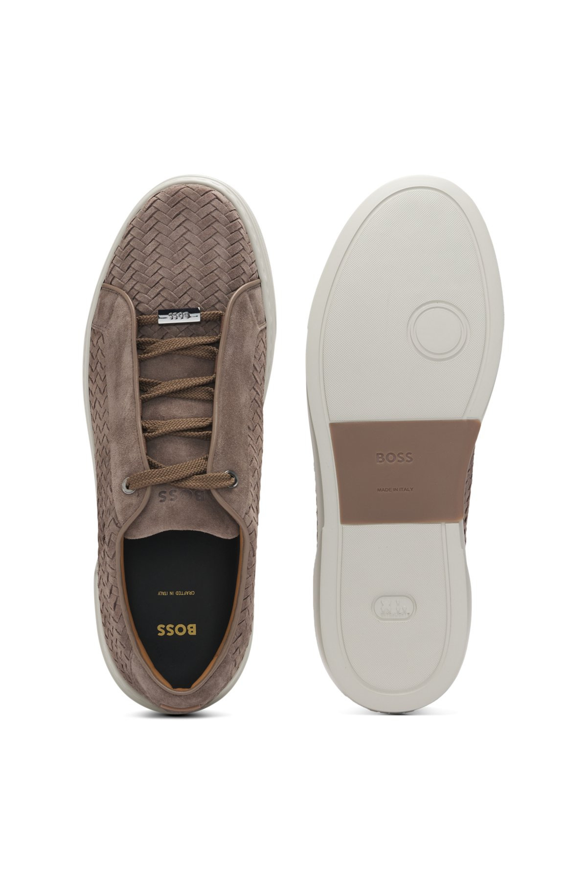 GARY WOVEN-SUEDE TRAINERS WITH HIDDEN LACES - 4