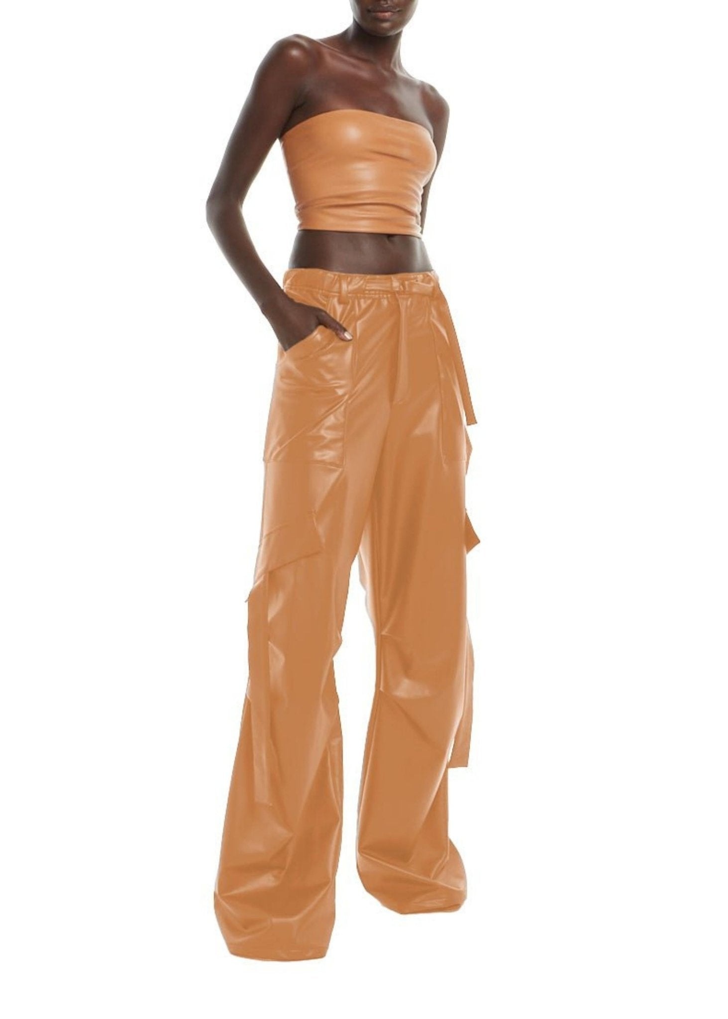 Faux Leather Utility Pant - 2