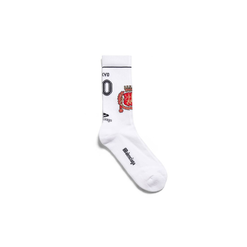 Tokyo Soccer Socks in White 1