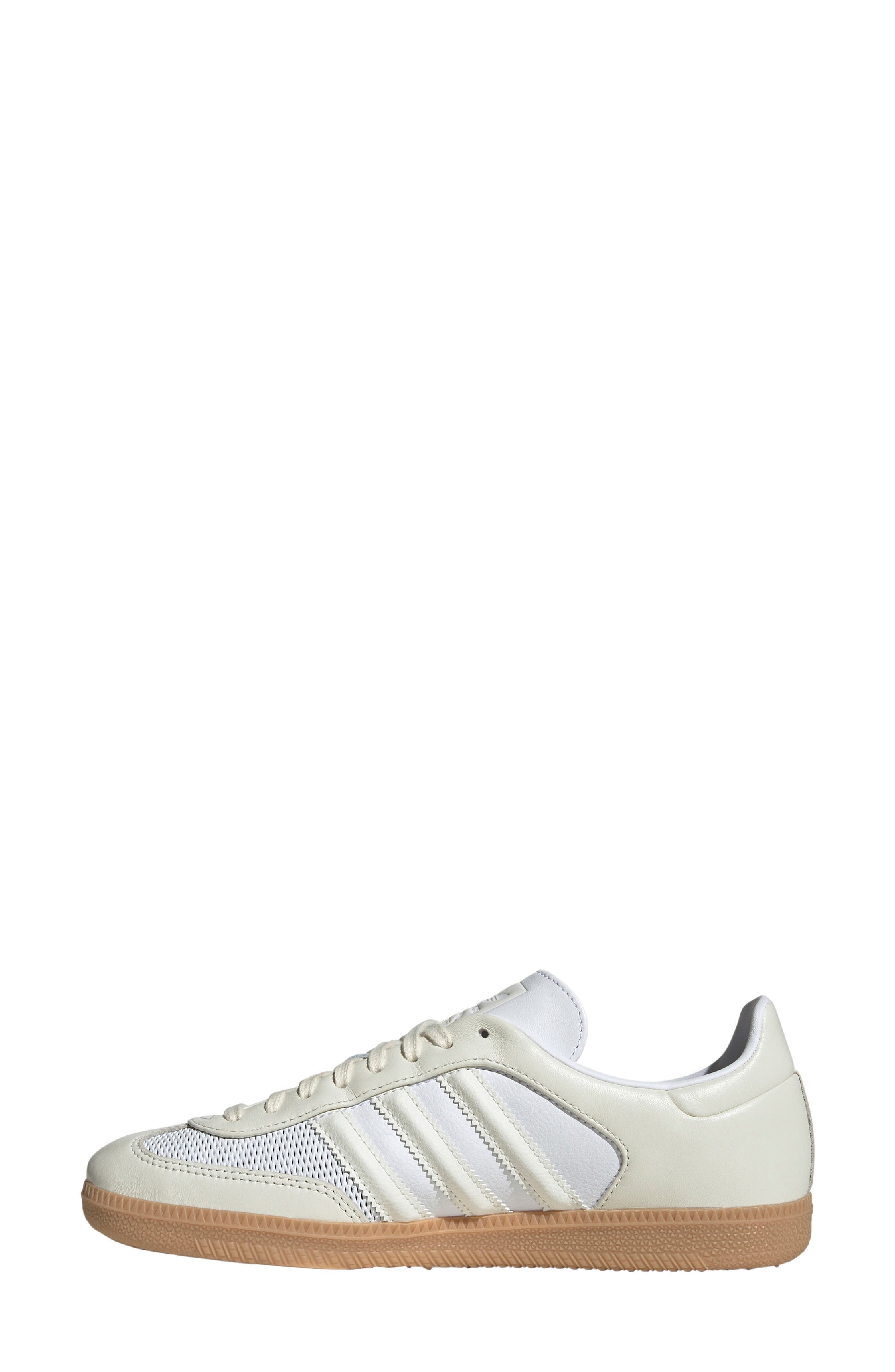 adidas Samba OG Sneaker in White/Off White/Gum at Nordstrom - 6