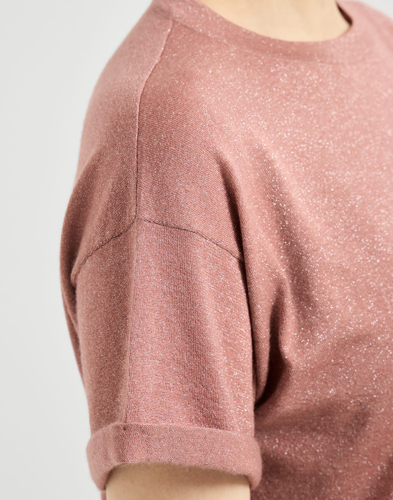 Sparkling cashmere and silk lightweight knit T-shirt 4