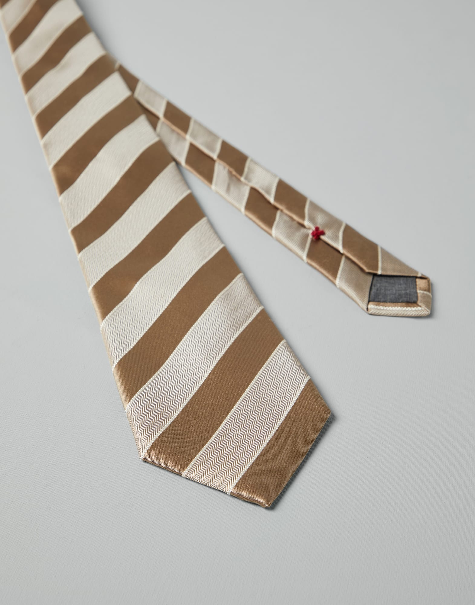 Striped silk chevron tie - 2