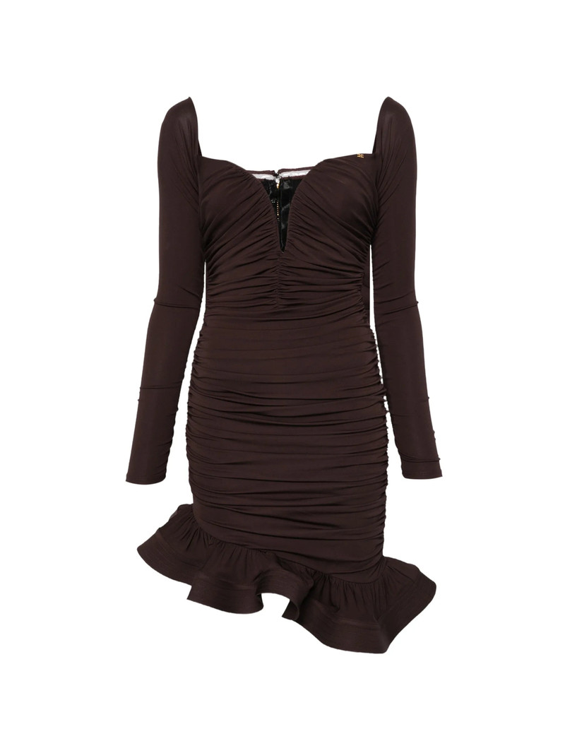 Elisabetta Franchi Long-sleeved Ruffled Mini Dress 1