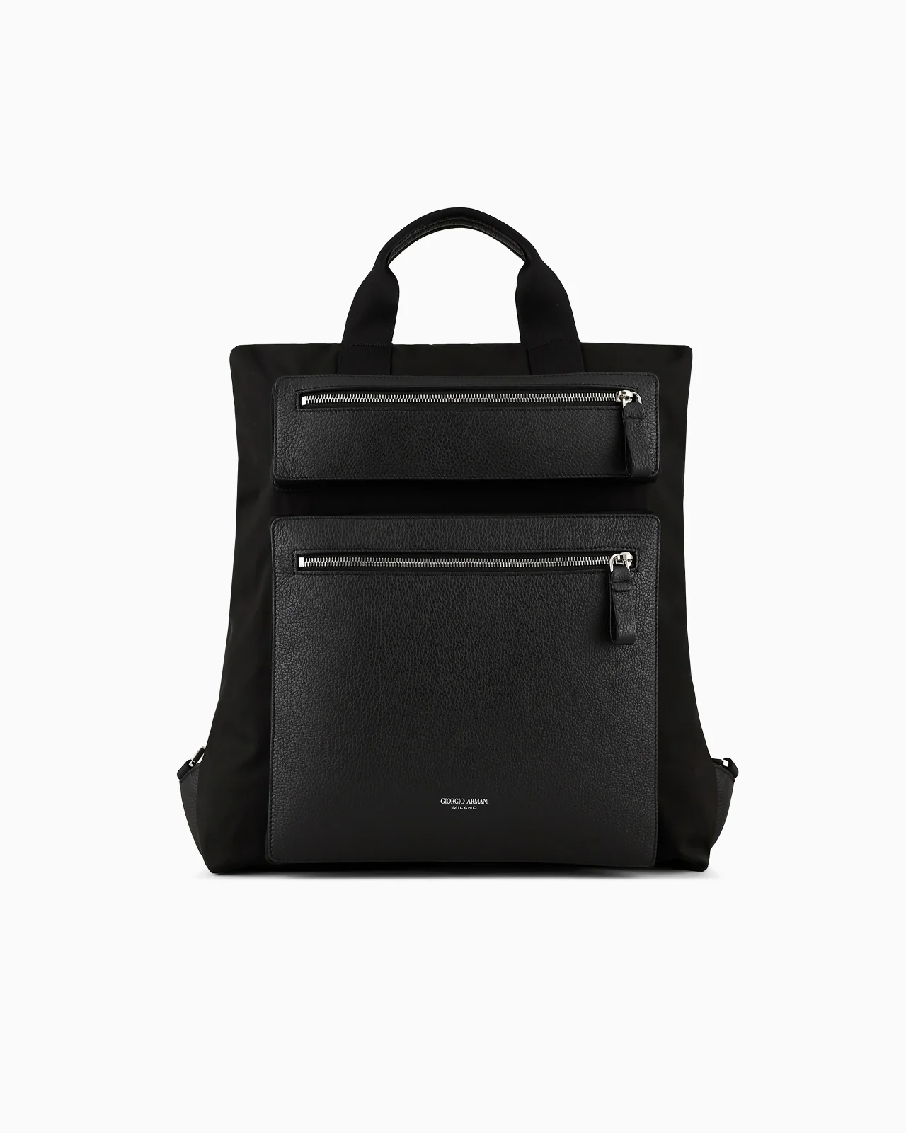 ASV convertible shopper bag in nylon and pebbled leather - 1