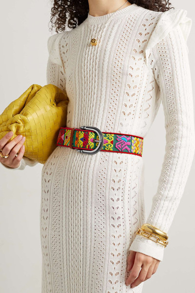 Etro Embroidered leather belt outlook