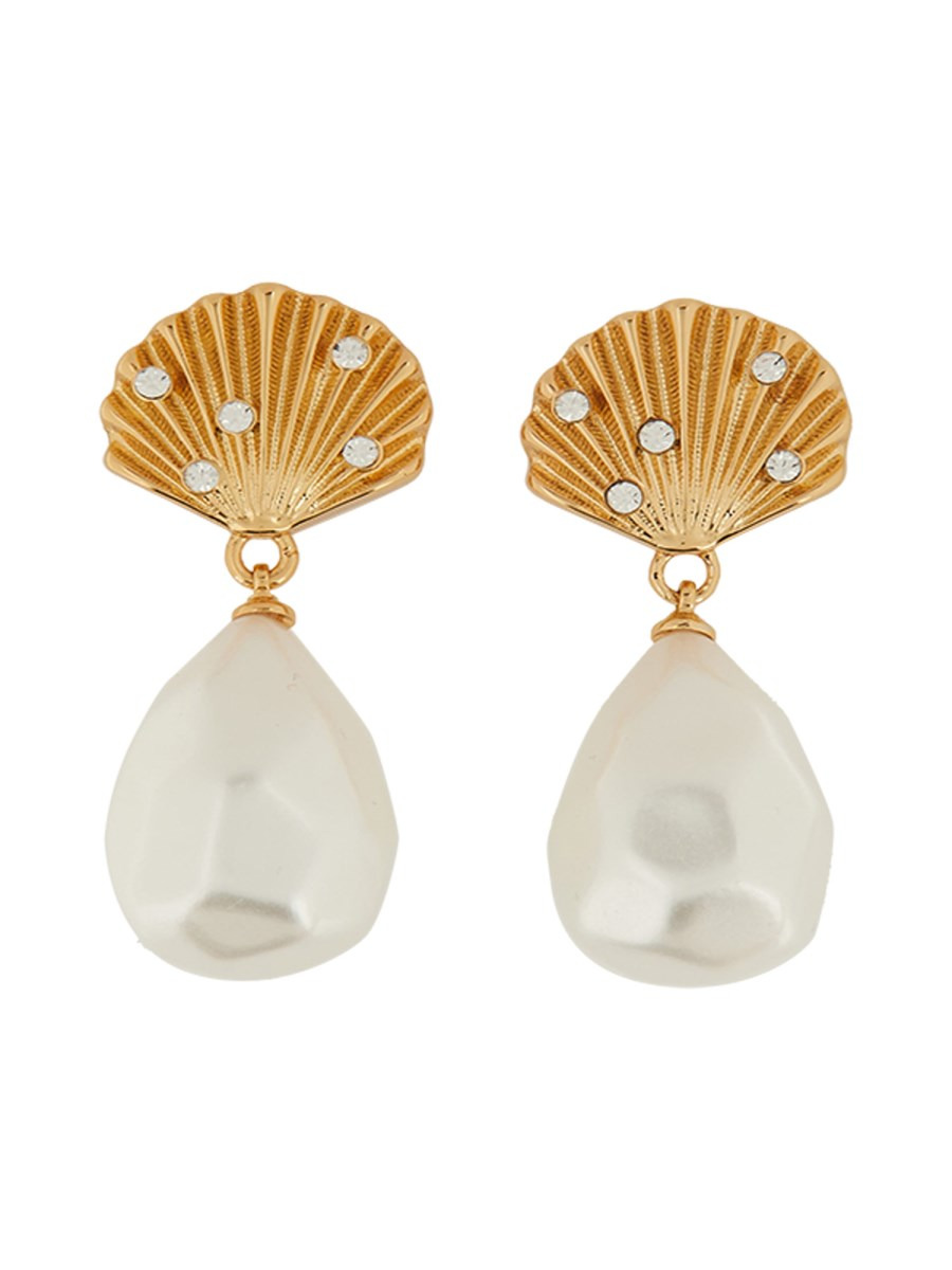 SHELL EARRINGS WITH PEARL - 1