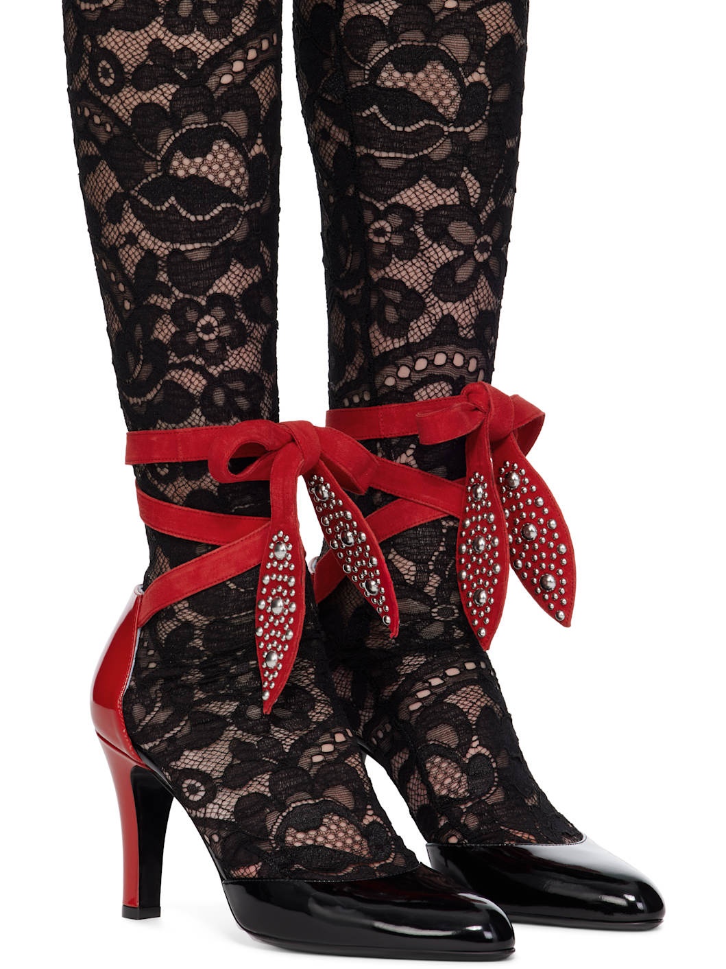 Black & Red Foliefoliage Heels - 4