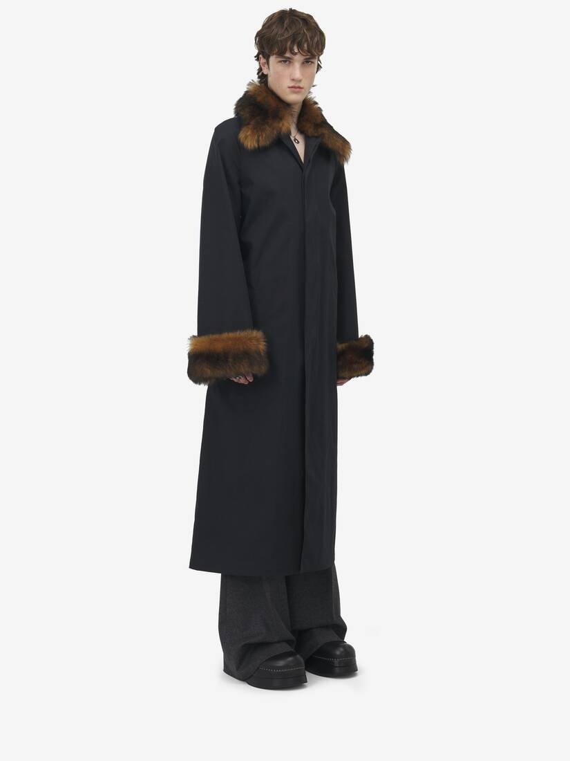 Shearling Detail Raincoat - 3