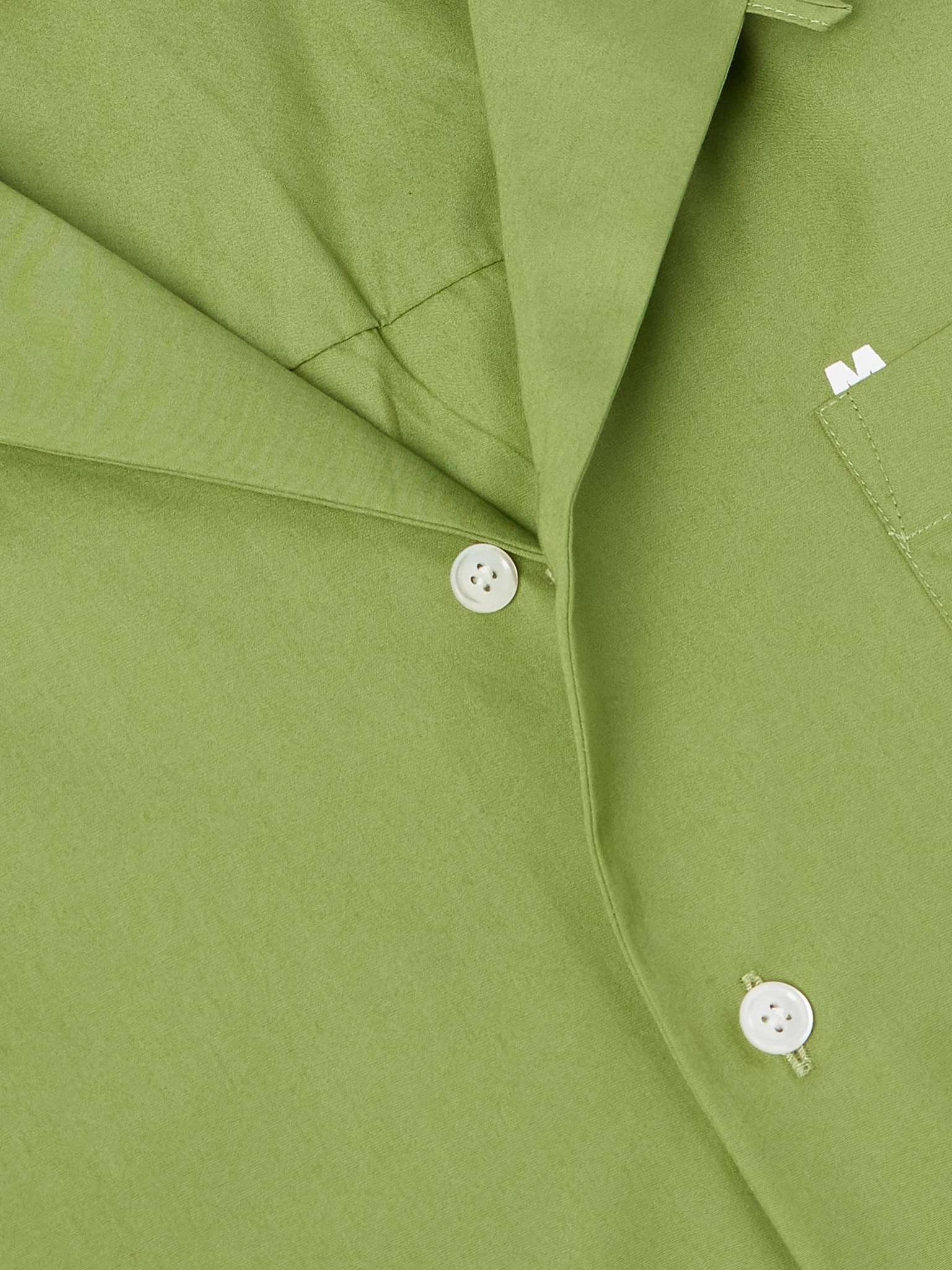 Convertible-Collar Logo-Print Cotton-Poplin Shirt - 4