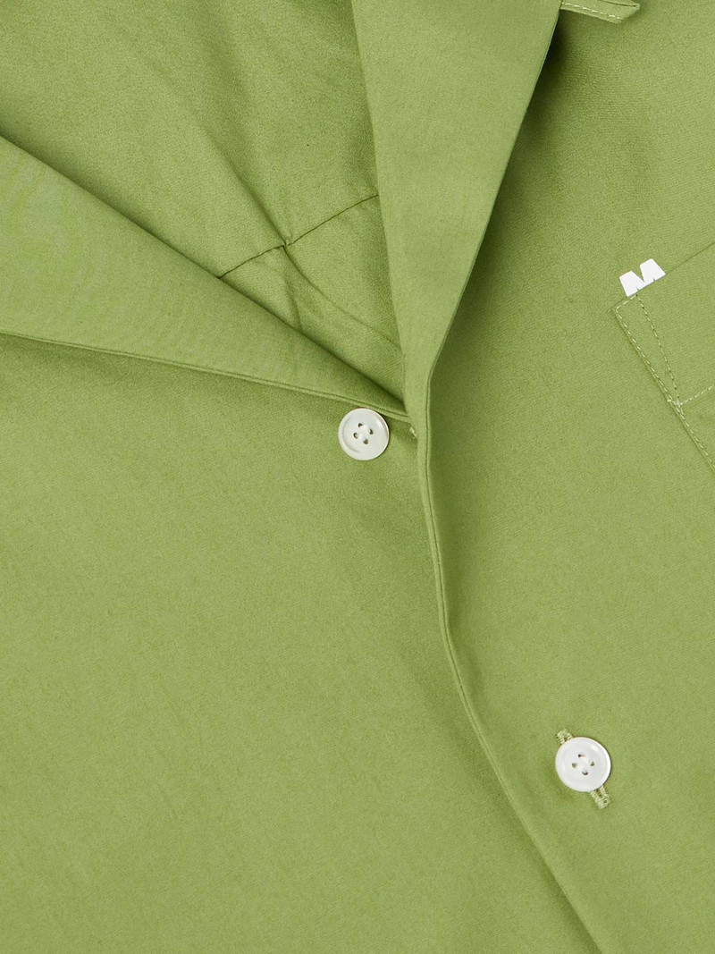 Convertible-Collar Logo-Print Cotton-Poplin Shirt 4