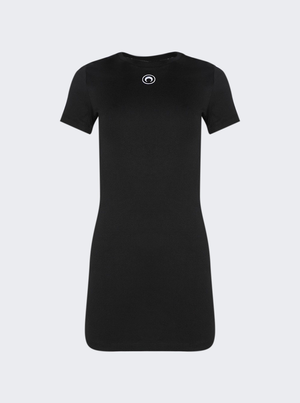 Rib  T-shirt Dress Black - 1