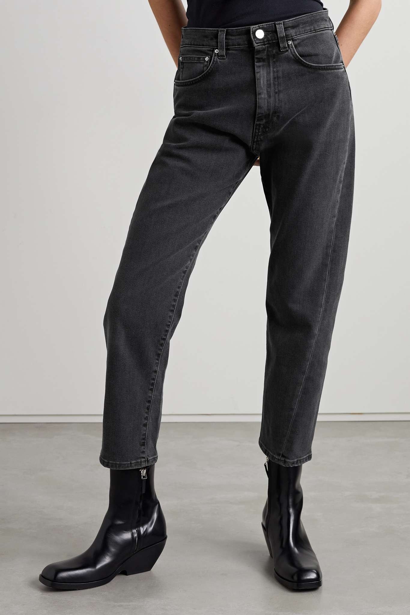 High-rise straight-leg organic jeans - 3