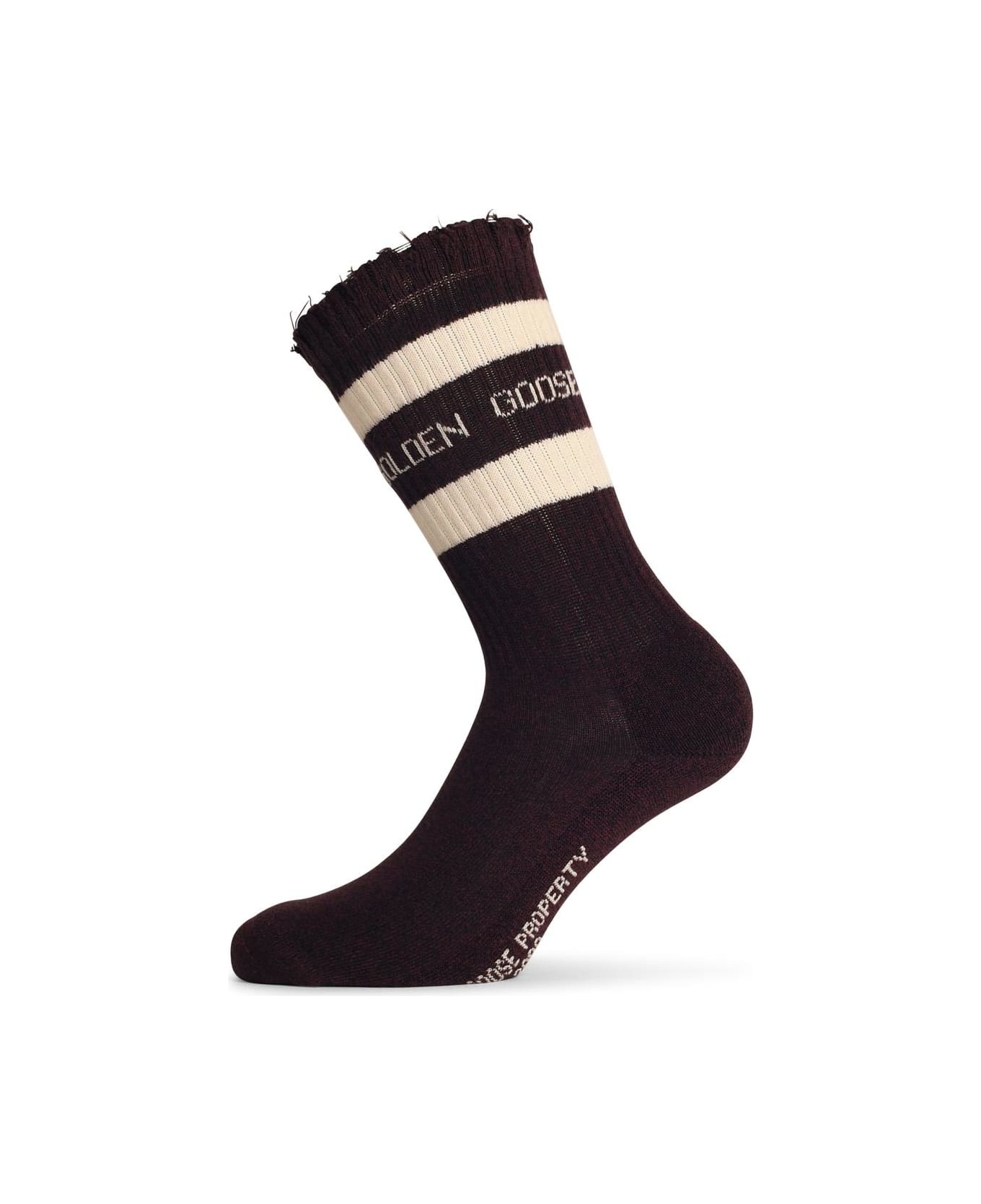 Burgundy Cotton Socks - 2