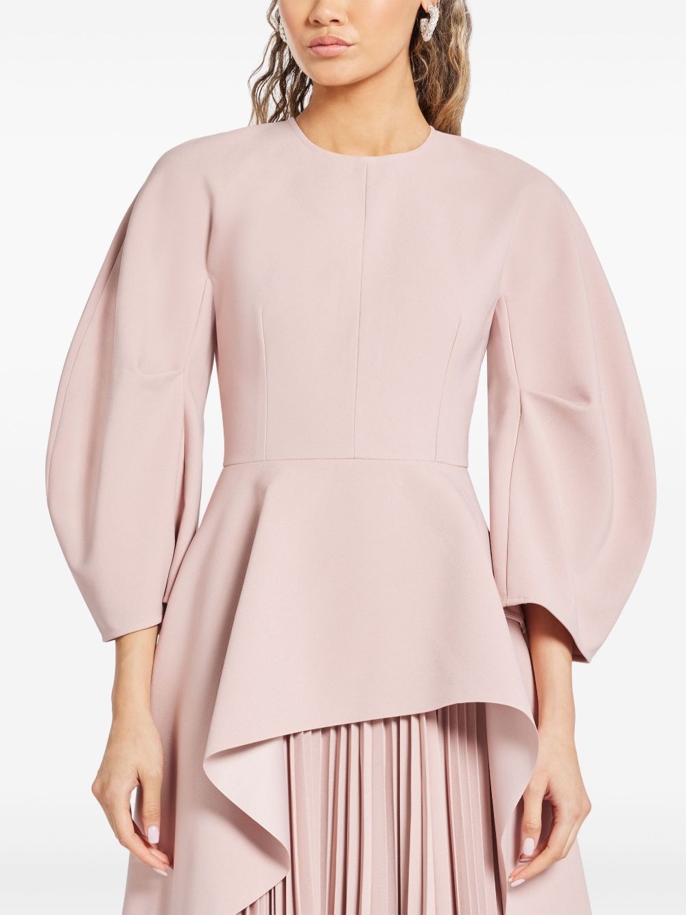 Maia draped pleated gown - 5
