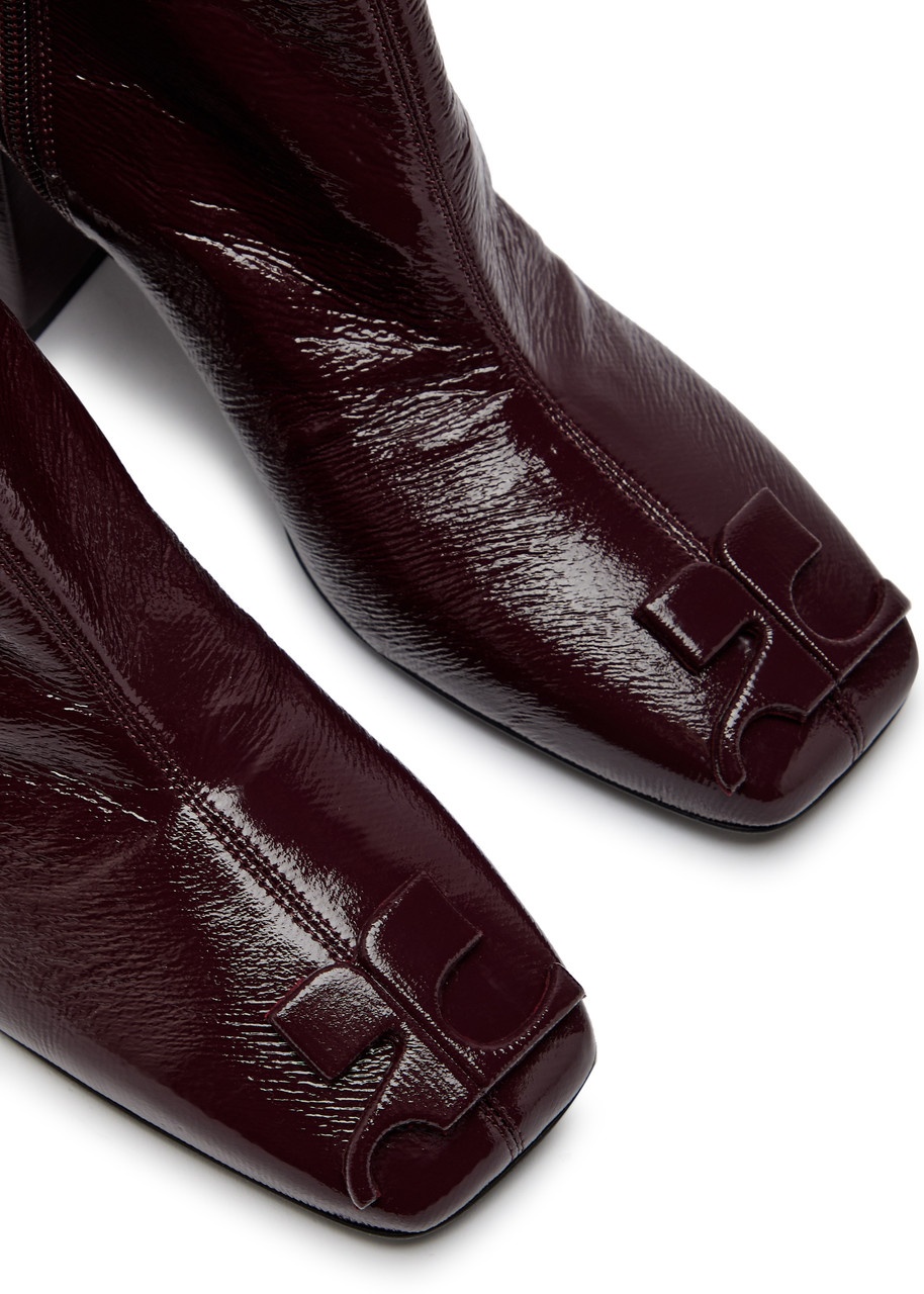 Courrèges Reedition 75 Crinkled Vinyl Ankle Boots - 3