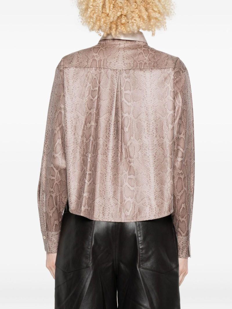 snakeskin-print long-sleeve shirt 4