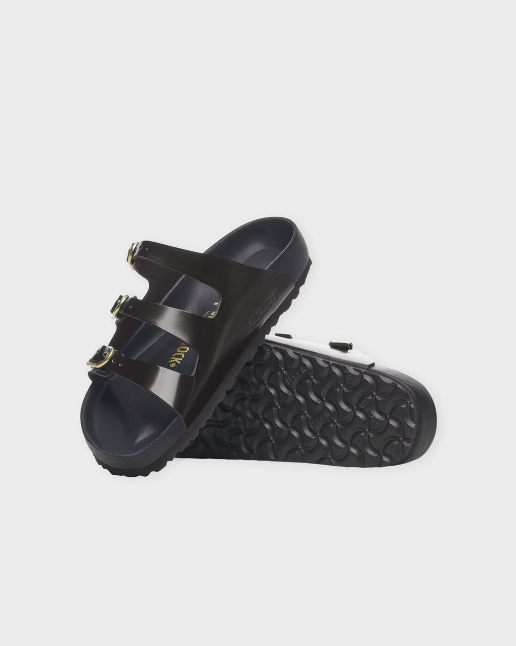 Sandals Florida D-Buckle High Shine  Black - 4