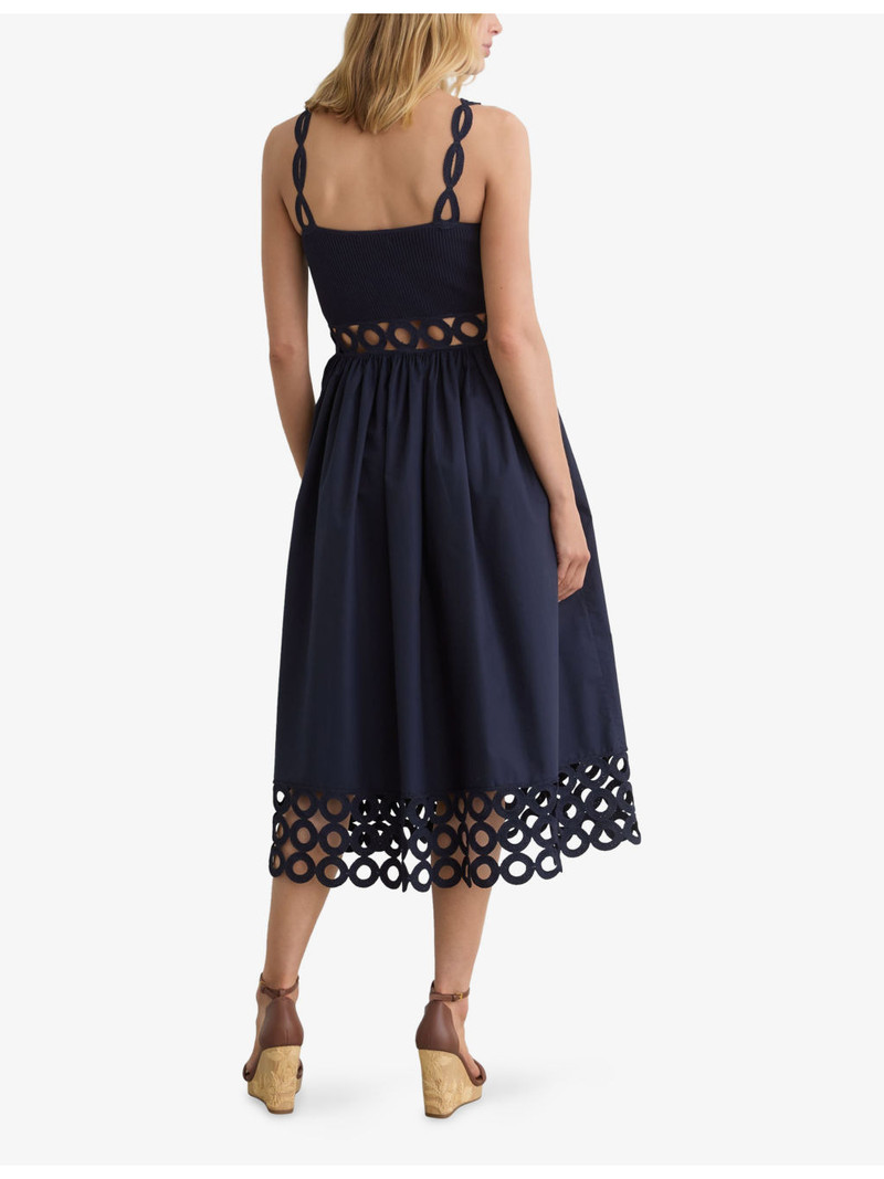 Rita Cut-Out Knitted and Cotton Midi Dress 3
