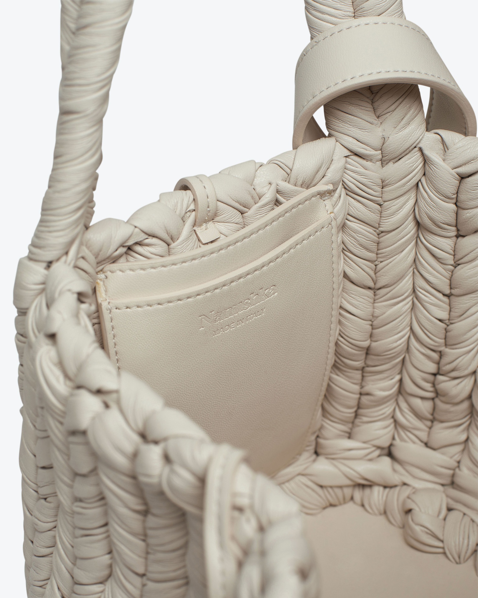THE BUSKET - Knit bucket bag - Off white - 4