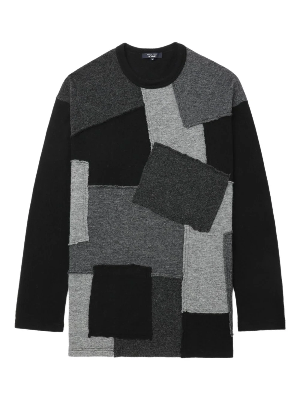 patchwork crew-neck sweater - 1