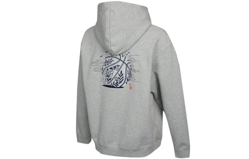 Jordan Men's Air Jordan CNY New Year's Edition Embroidered Logo Sports Pullover Gray DO4083-063 outlook