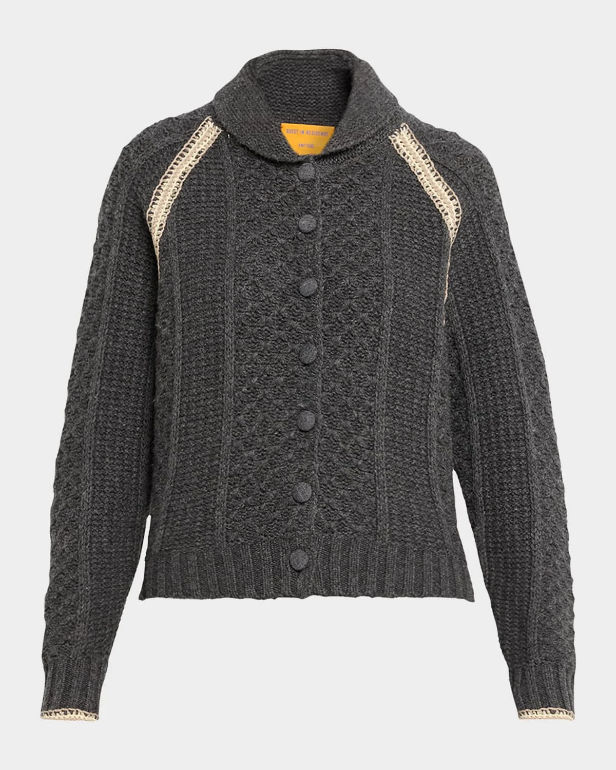 Marlowe Wool Cashmere Cable Cardigan - 1