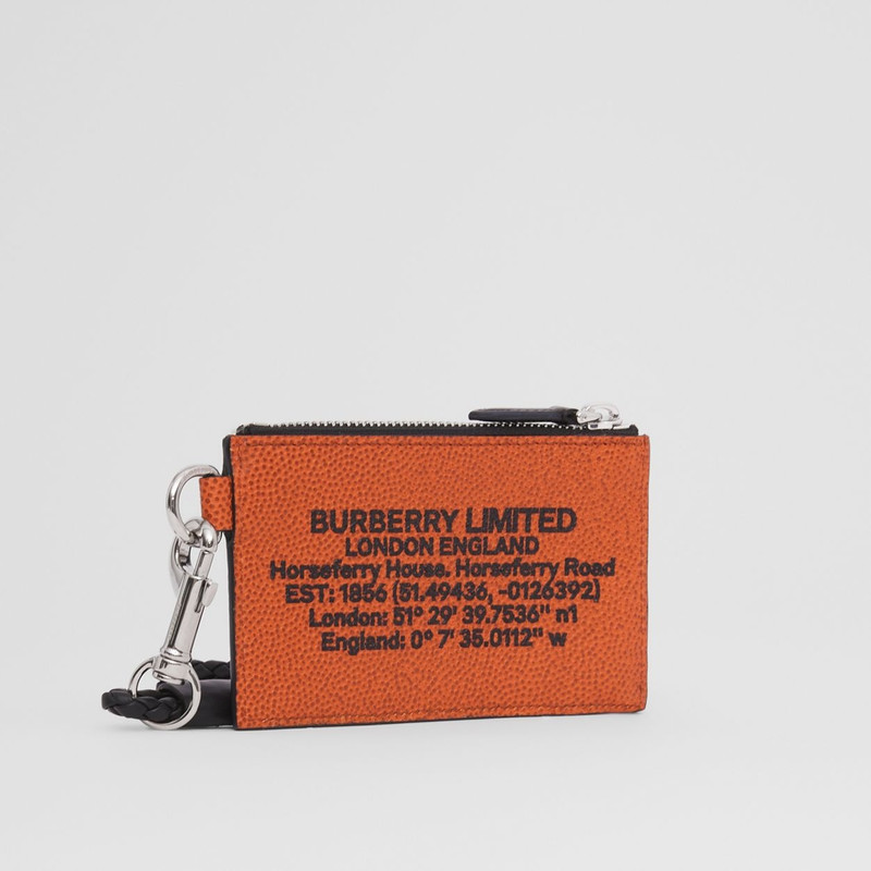 Location Print Leather Card Case Lanyard 6