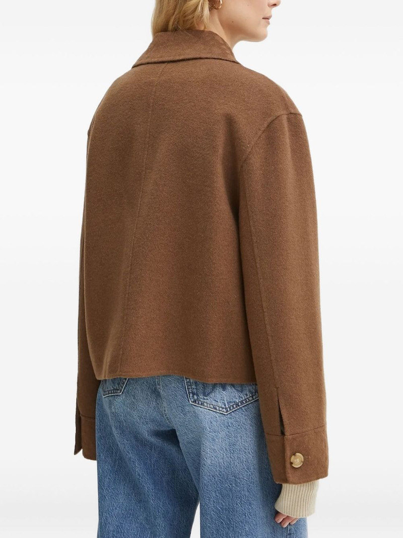 BOSS double-breasted wool-blend jacket outlook