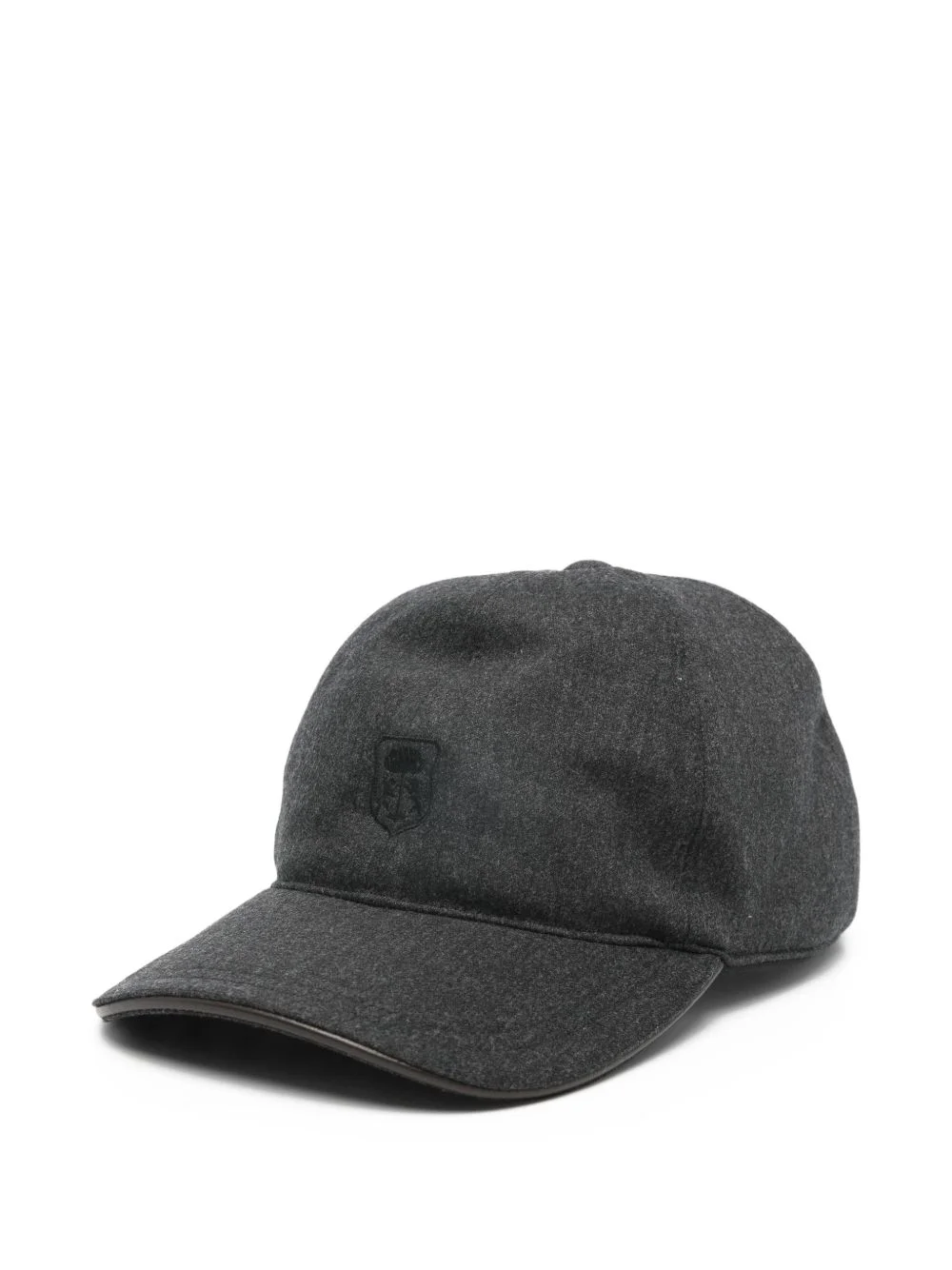 melange dark grey emblem cap - 1