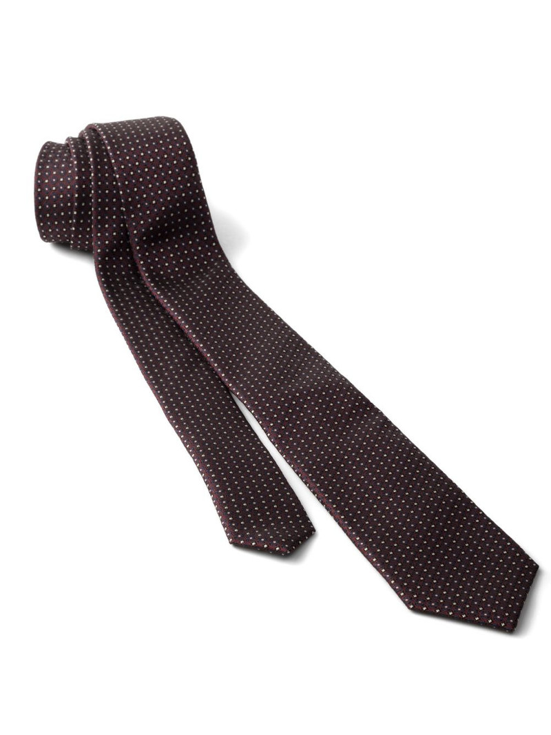 pattern silk tie 1