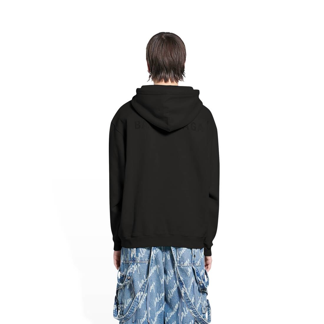 Men's Logo Hoodie Medium Fit in Black - 4