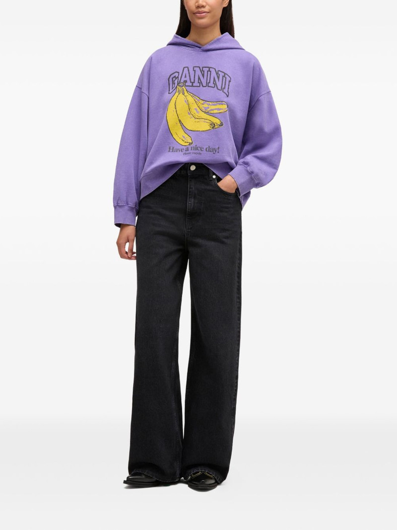 GANNI graphic-print hoodie outlook