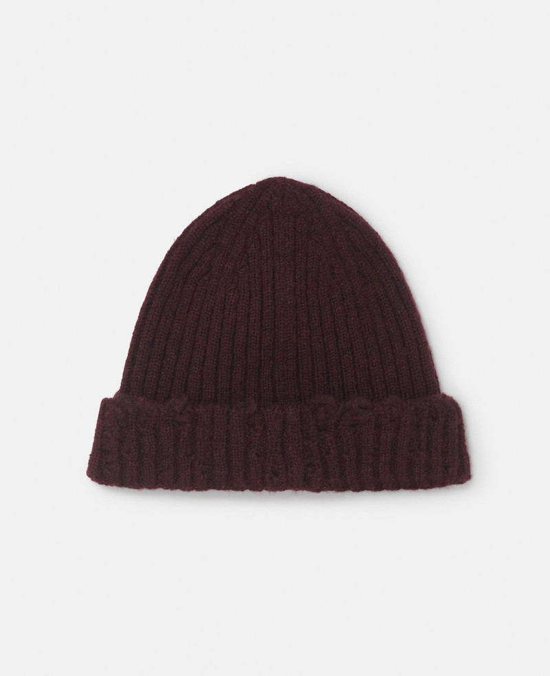 Stella McCartney Distressed Ribbed Knit Beanie outlook
