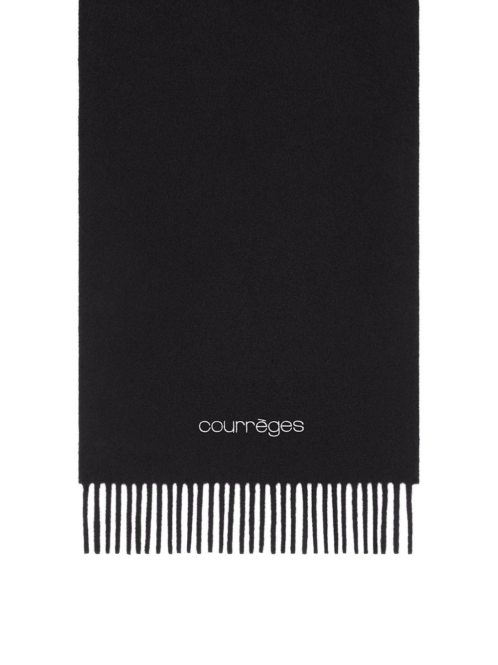 fringed embroidered scarf - 2